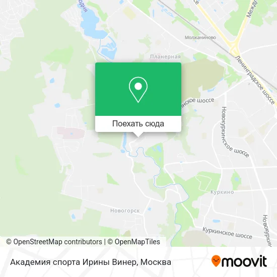 Карта Академия спорта Ирины Винер