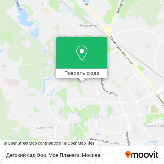 Карта Детский сад Ооо, Моя Планета