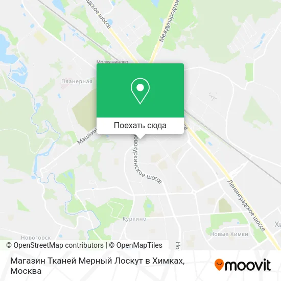 Карта Магазин Тканей Мерный Лоскут в Химках