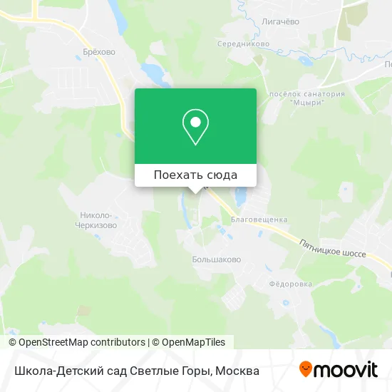 Карта Школа-Детский сад Светлые Горы