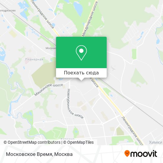 Карта Московское Время
