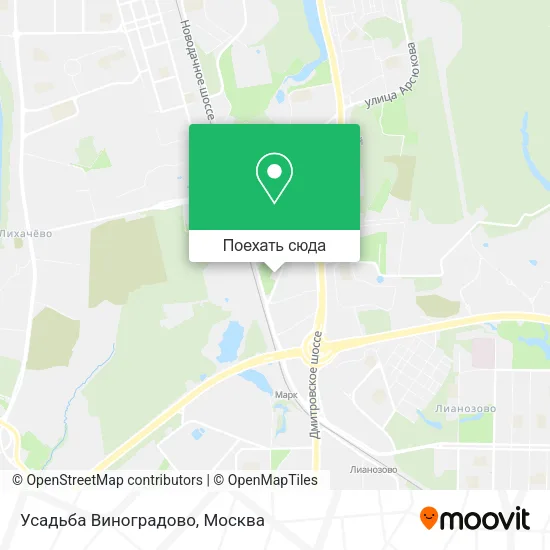 Карта Усадьба Виноградово