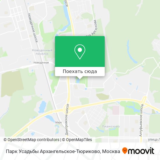 Карта Парк Усадьбы Архангельское-Тюриково
