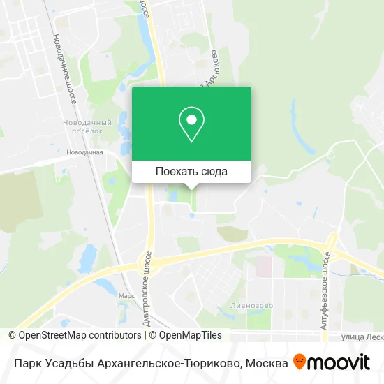 Карта Парк Усадьбы Архангельское-Тюриково