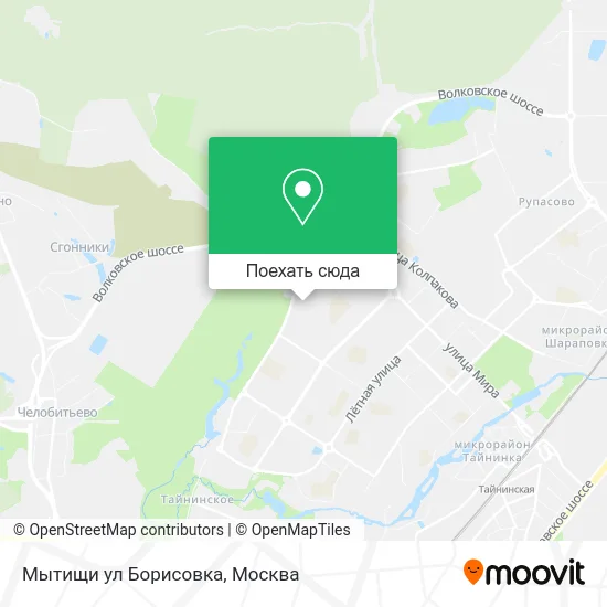 Карта Мытищи ул Борисовка