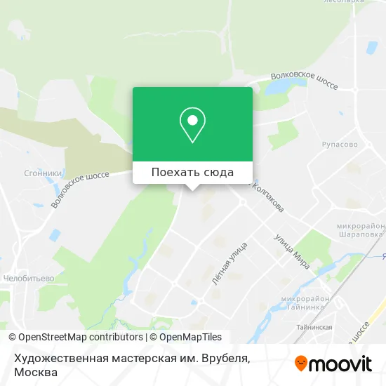 Карта Художественная мастерская им. Врубеля