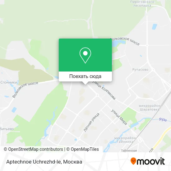 Карта Aptechnoe Uchrezhd-Ie