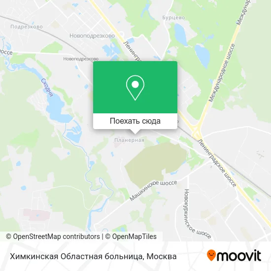 Карта Химкинская Областная больница