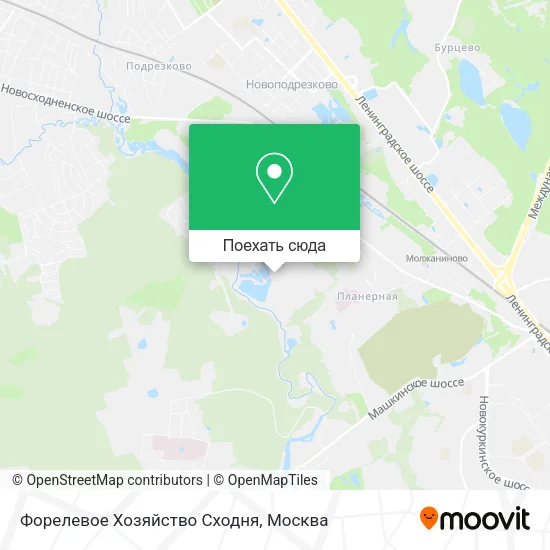 Карта Форелевое Хозяйство Сходня