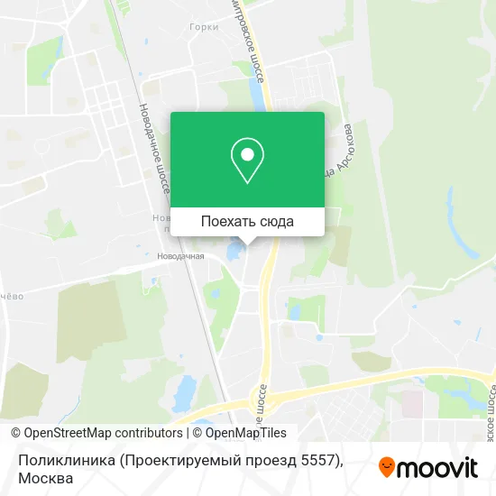 Карта Поликлиника (Проектируемый проезд 5557)
