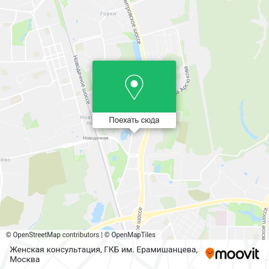 Карта Женская консультация, ГКБ им. Ерамишанцева