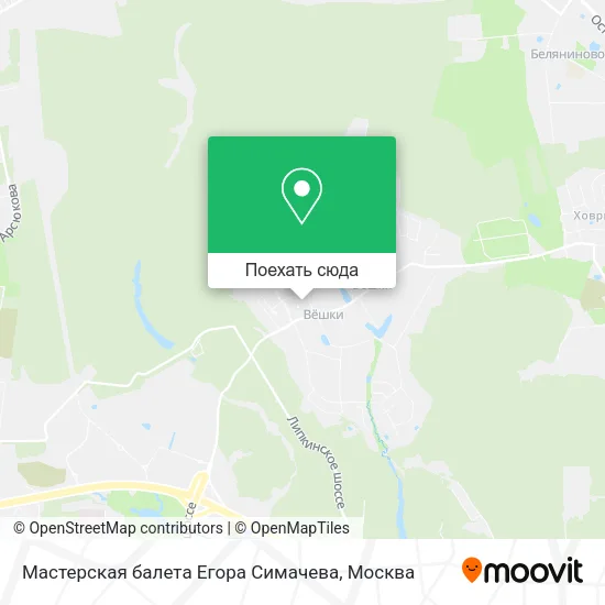 Карта Мастерская балета Егора Симачева