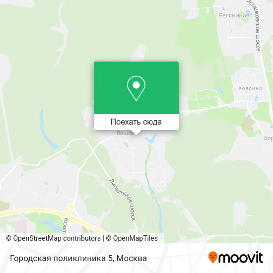 Карта Городская поликлиника 5