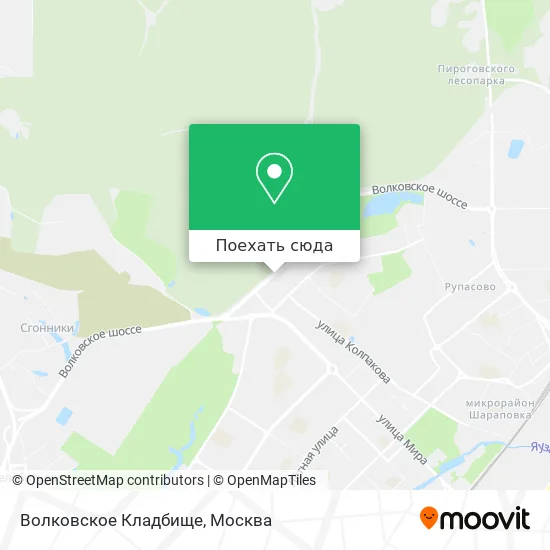 Карта Волковское Кладбище