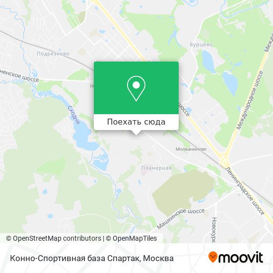 Карта Конно-Спортивная база Спартак