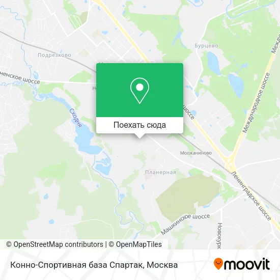 Карта Конно-Спортивная база Спартак