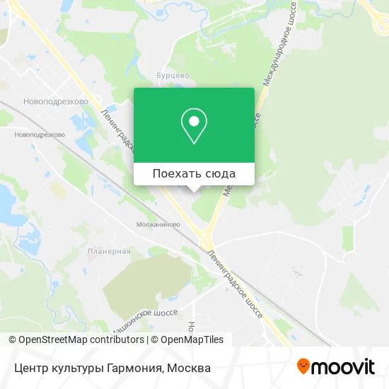 Карта Центр культуры Гармония