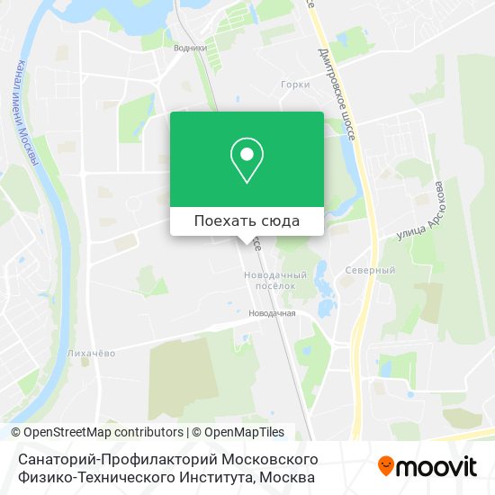 Карта Санаторий-Профилакторий Московского Физико-Технического Института