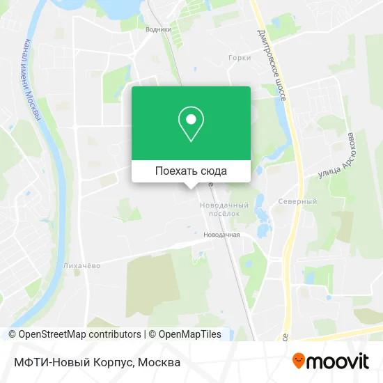 Карта МФТИ-Новый Корпус