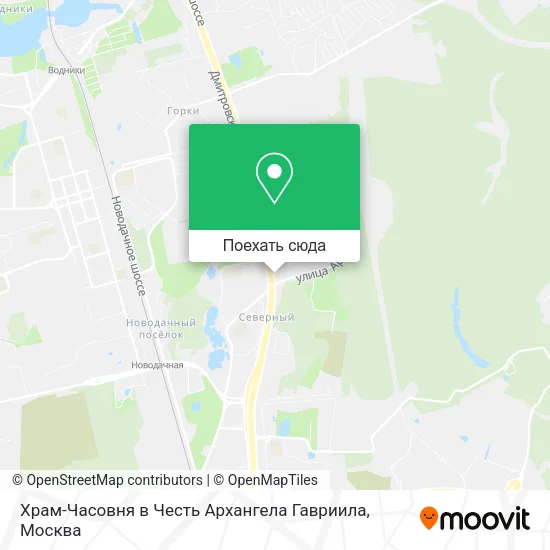 Карта Храм-Часовня в Честь Архангела Гавриила