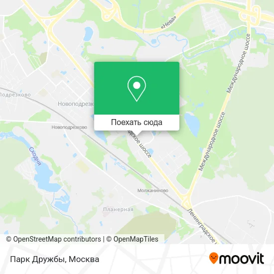 Карта Парк Дружбы