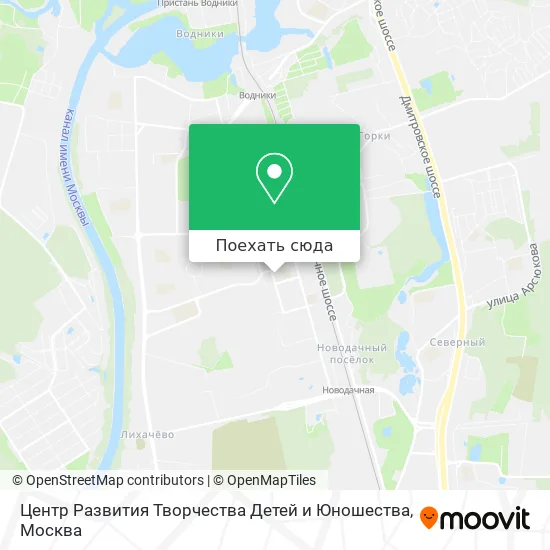 Карта Центр Развития Творчества Детей и Юношества