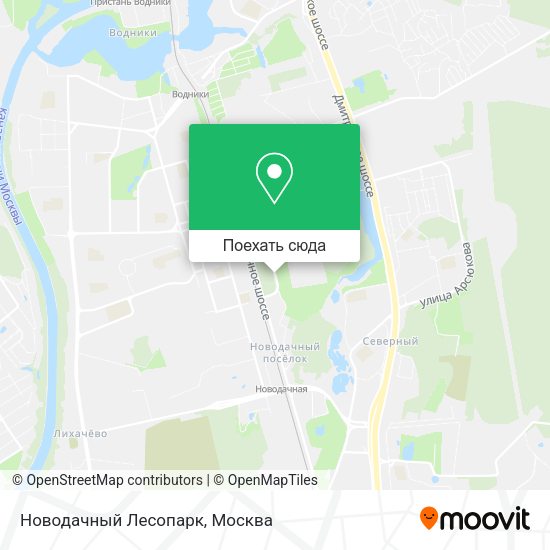 Карта Новодачный Лесопарк