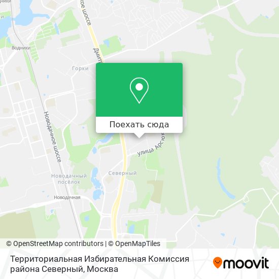 Карта Территориальная Избирательная Комиссия района Северный