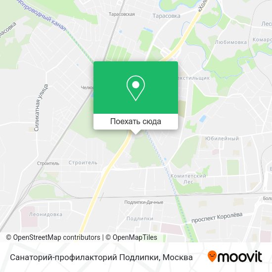 Карта Санаторий-профилакторий Подлипки