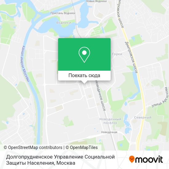 Карта Долгопрудненское Управление Социальной Защиты Населения