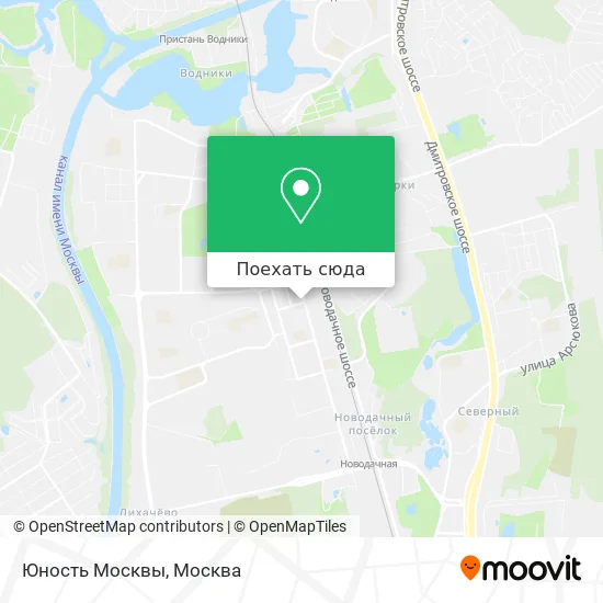 Карта Юность Москвы