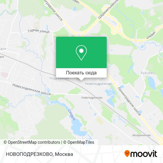 Карта НОВОПОДРЕЗКОВО