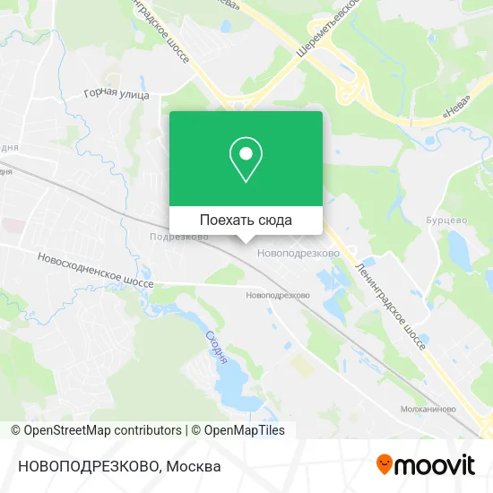 Карта НОВОПОДРЕЗКОВО