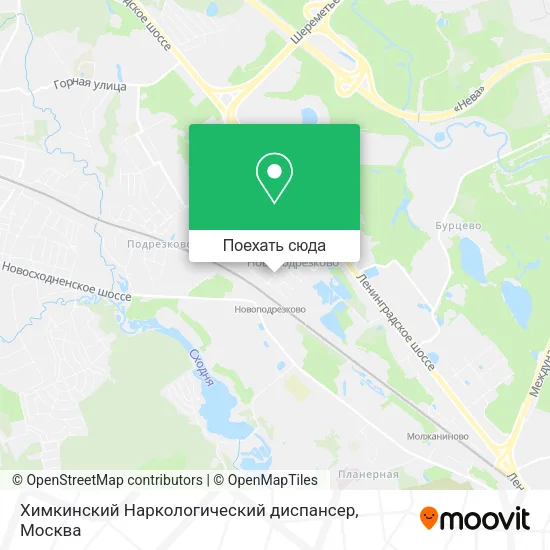 Карта Химкинский Наркологический диспансер
