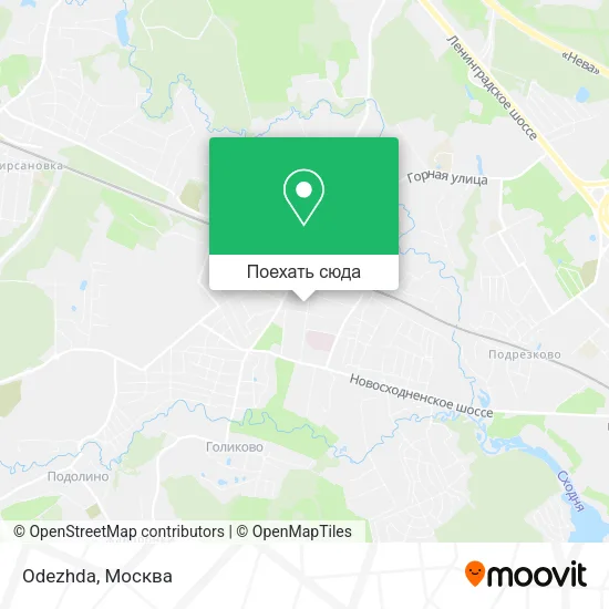 Карта Odezhda
