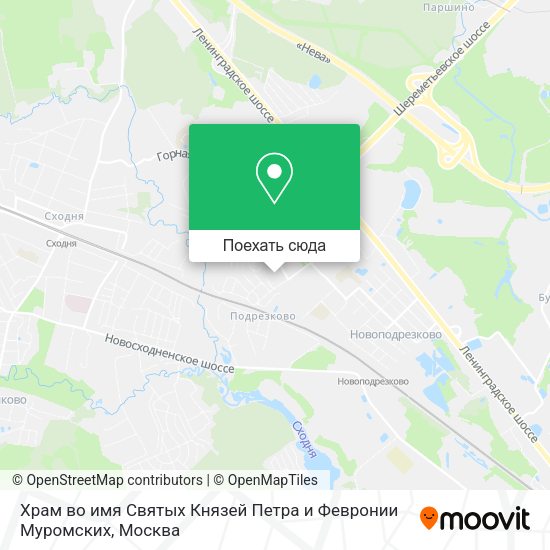 Карта Храм во имя Святых Князей Петра и Февронии Муромских