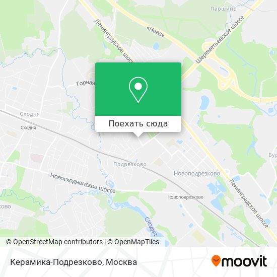 Карта Керамика-Подрезково