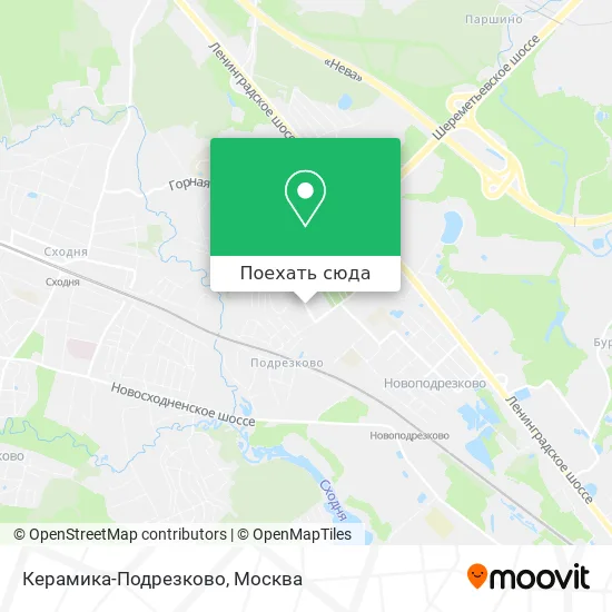 Карта Керамика-Подрезково