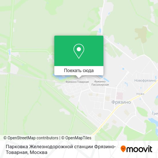 Карта Парковка Железнодорожной станции Фрязино-Товарная