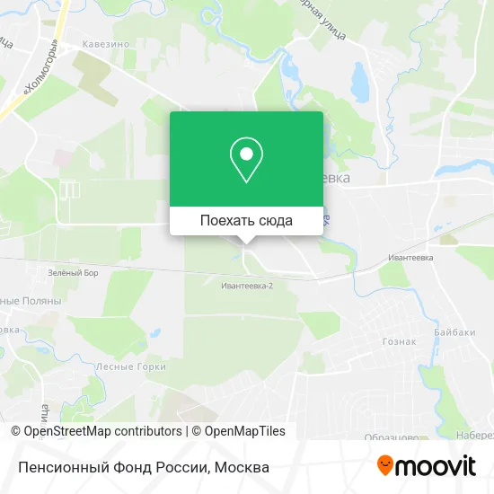 Карта Пенсионный Фонд России