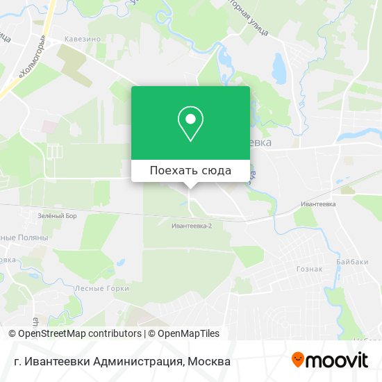 Карта г. Ивантеевки Администрация