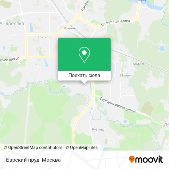 Карта Барский пруд
