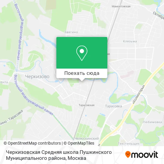 Карта Черкизовская Средняя школа Пушкинского Муниципального района