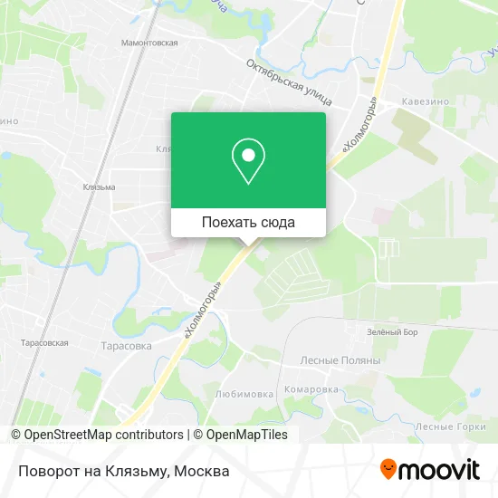 Карта Поворот на Клязьму