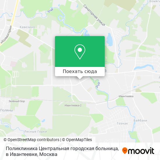 Карта Поликлиника Центральная городская больница, в Ивантеевке