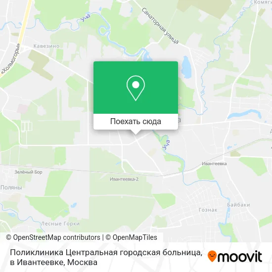 Карта Поликлиника Центральная городская больница, в Ивантеевке
