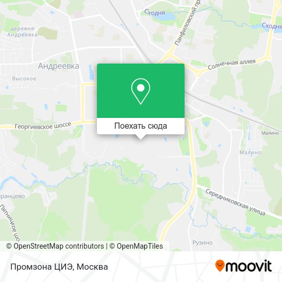Карта Промзона ЦИЭ