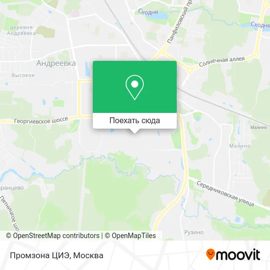 Карта Промзона ЦИЭ