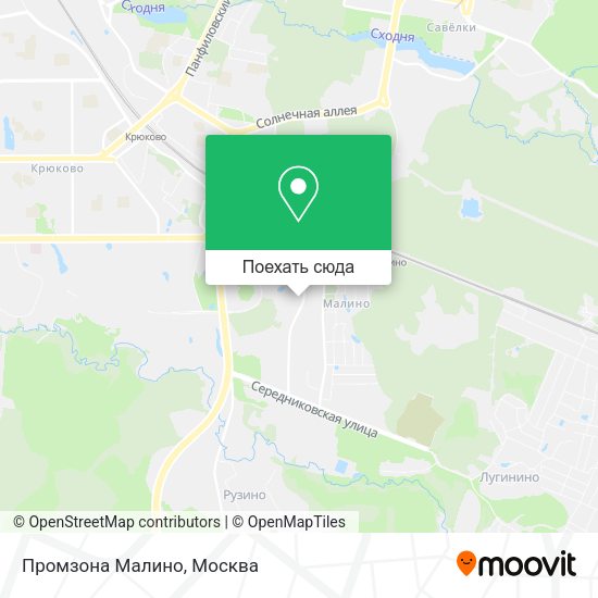 Карта Промзона Малино