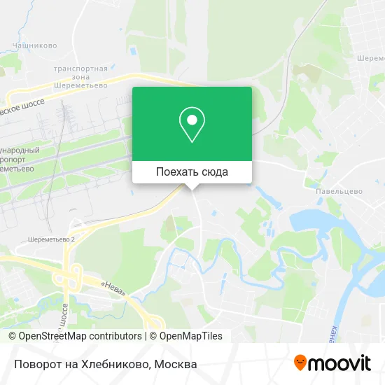 Карта Поворот на Хлебниково
